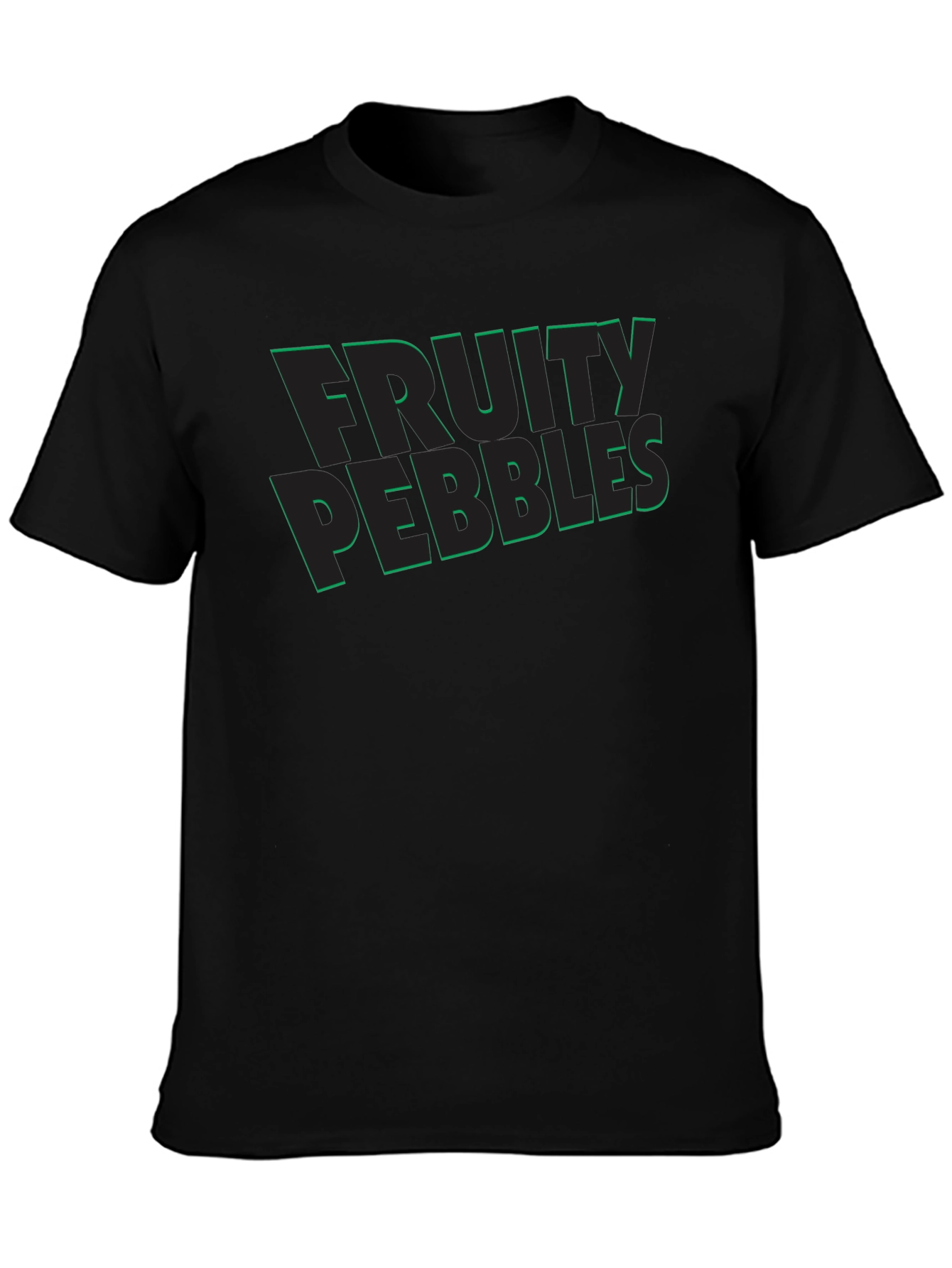 Fruity Pebbles Graphic Tee - Black Casual T-Shirt