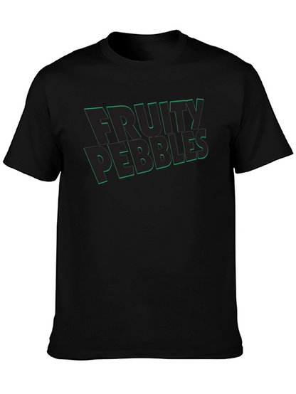 Fruity Pebbles Graphic Tee - Black Casual T-Shirt