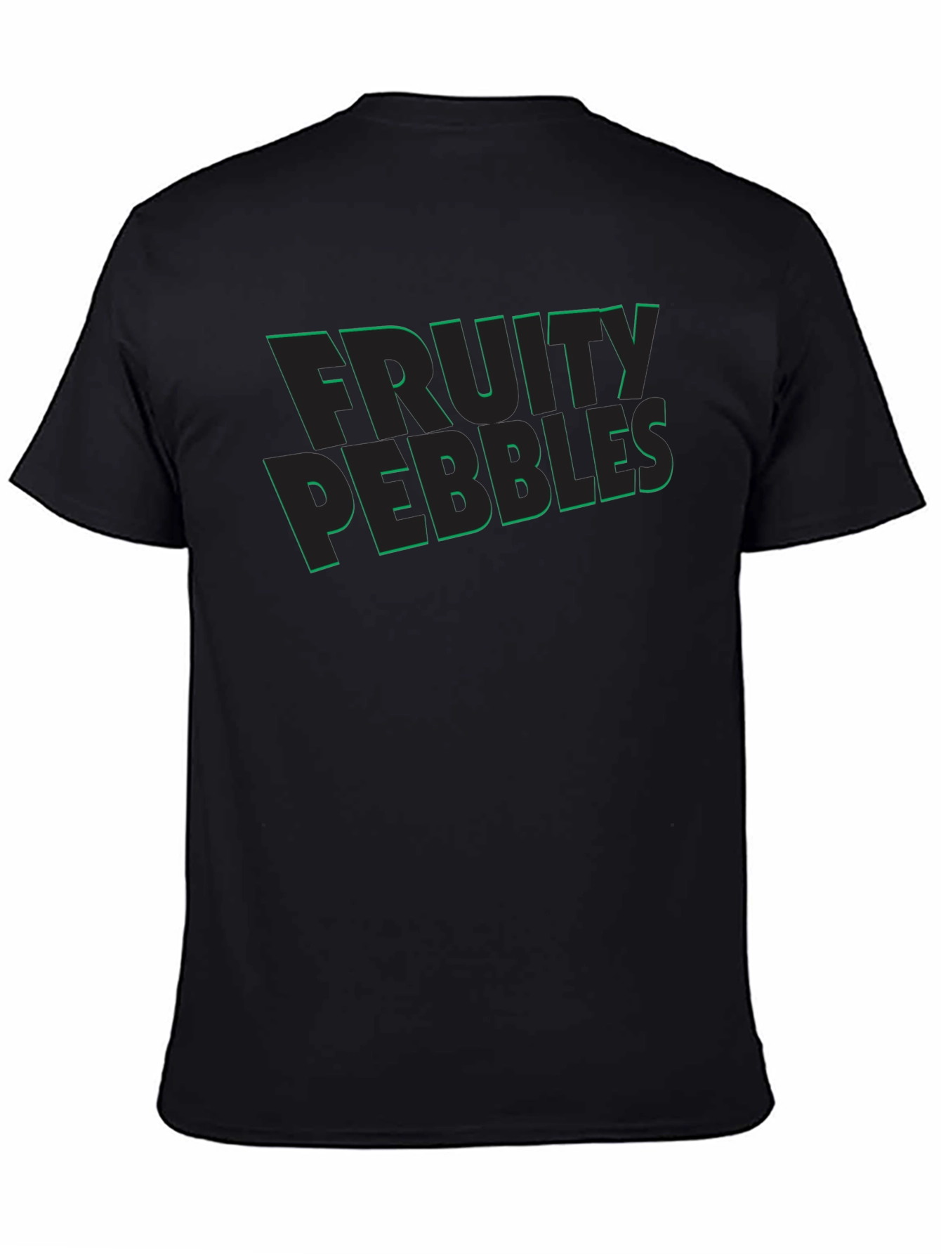 Fruity Pebbles Graphic Tee - Black Casual T-Shirt