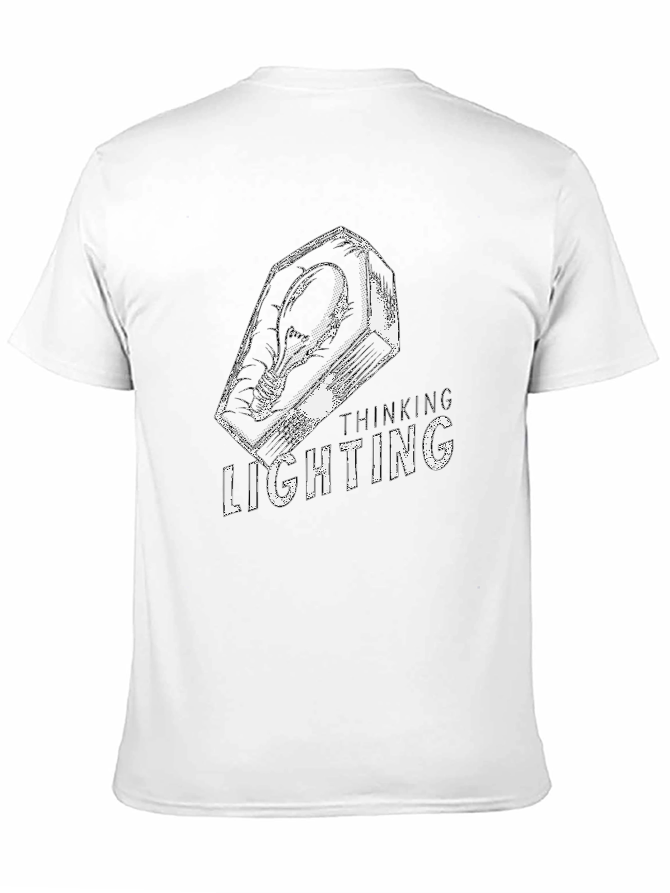 Thinking Lighting Graphic T-Shirt - Black