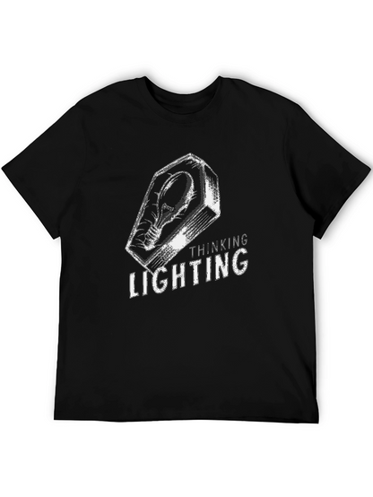 Thinking Lighting Graphic T-Shirt - Black