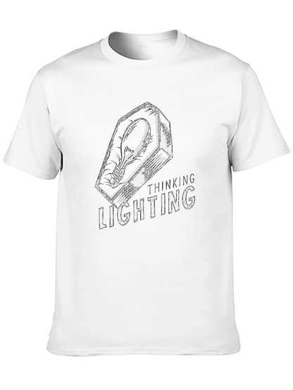 Thinking Lighting Graphic T-Shirt - Black