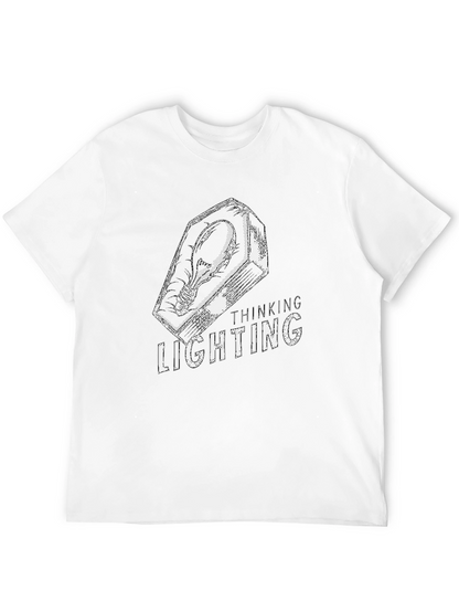 Thinking Lighting Graphic T-Shirt - Black