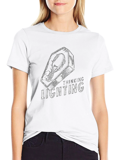 Thinking Lighting Graphic T-Shirt - Black