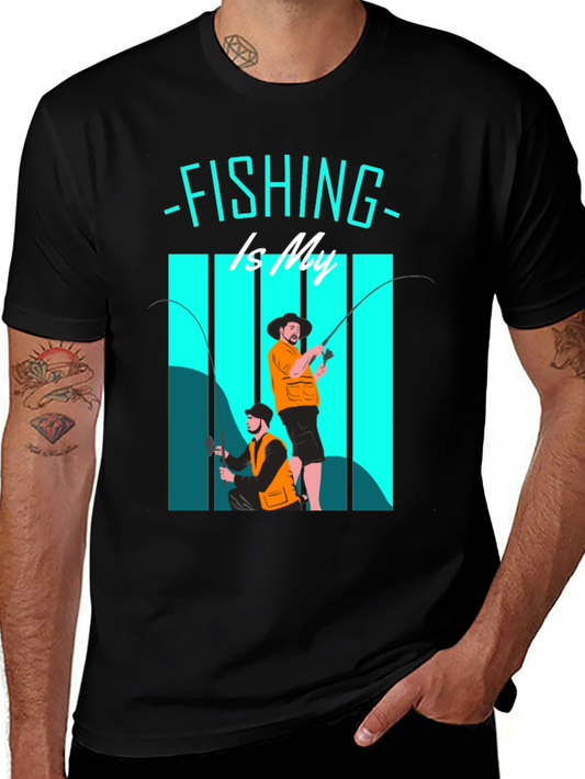 Fishing Is My Therapy Graphic Tee