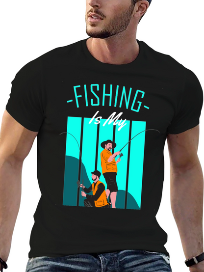 Fishing Is My Therapy Graphic Tee