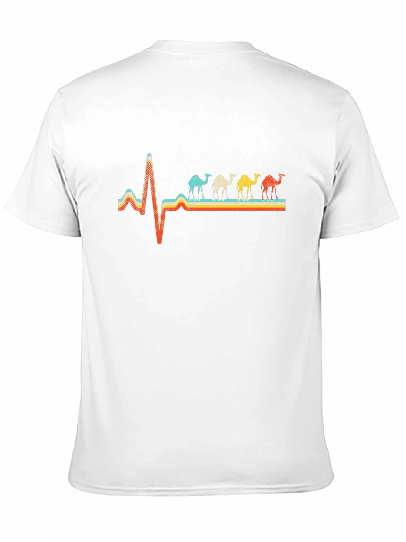 Camel Heartbeat Graphic Tee - Stylish Black T-Shirt