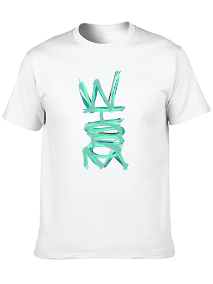 Abstract W Graphic Black T-Shirt