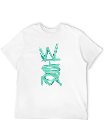 Abstract W Graphic Black T-Shirt