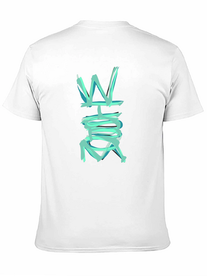 Abstract W Graphic Black T-Shirt