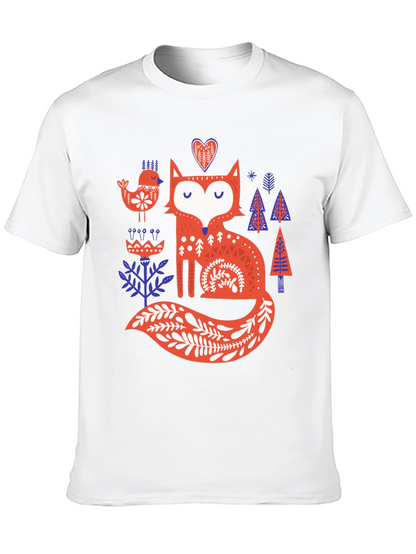 Whimsical Fox Graphic T-Shirt