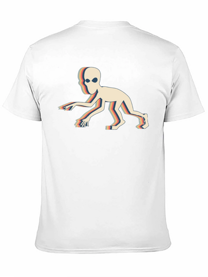 Retro Alien Crawl Graphic Black T-Shirt