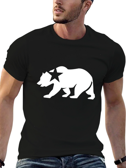 California Bear Graphic T-Shirt - Classic Black Tee