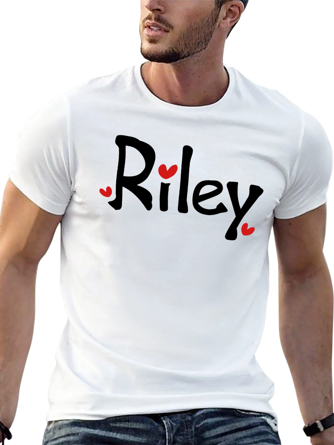 Riley Heart Tee - Cute & Casual Black T-Shirt