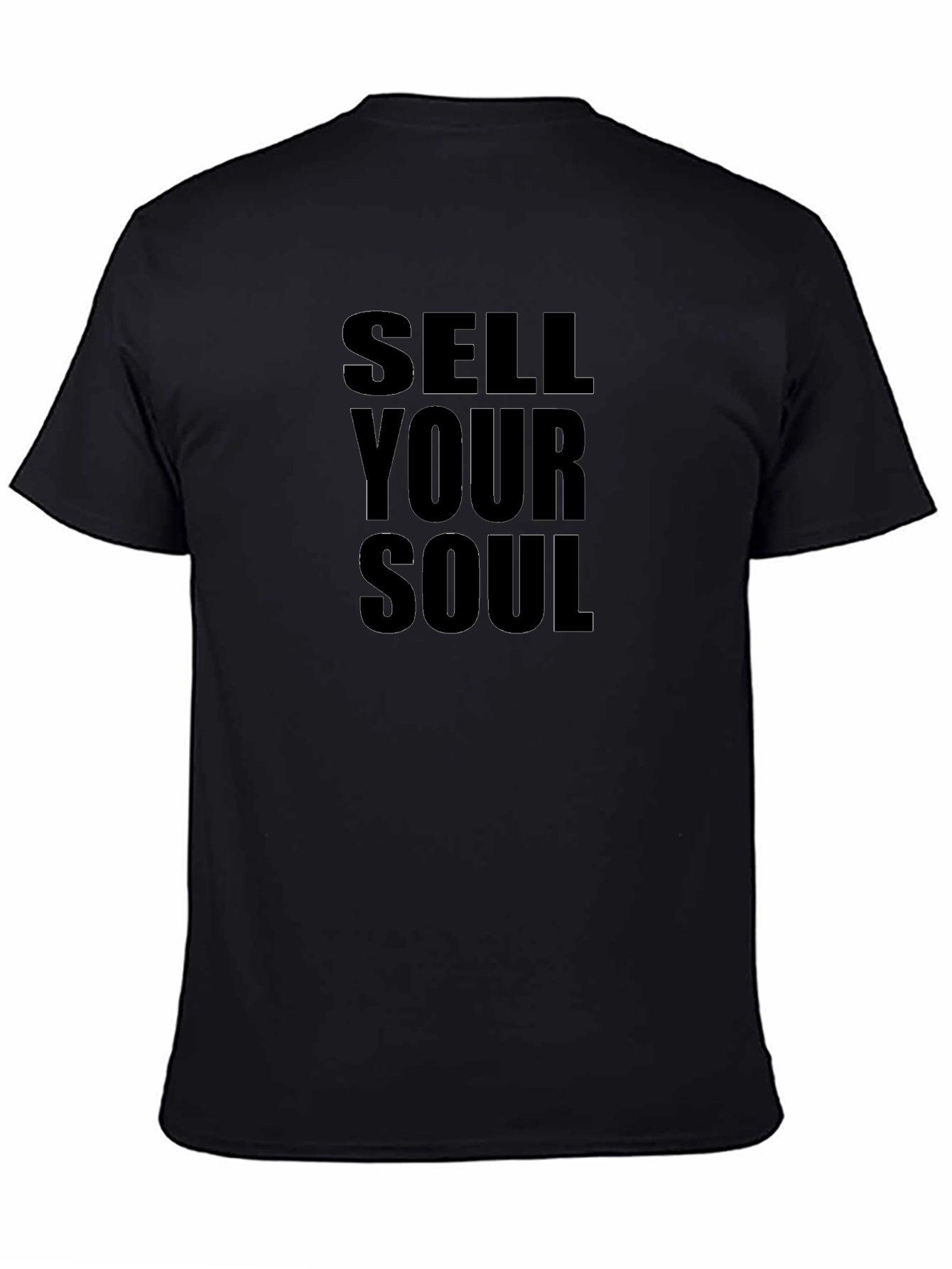 Sell Your Soul Black Graphic Tee - Edgy Style