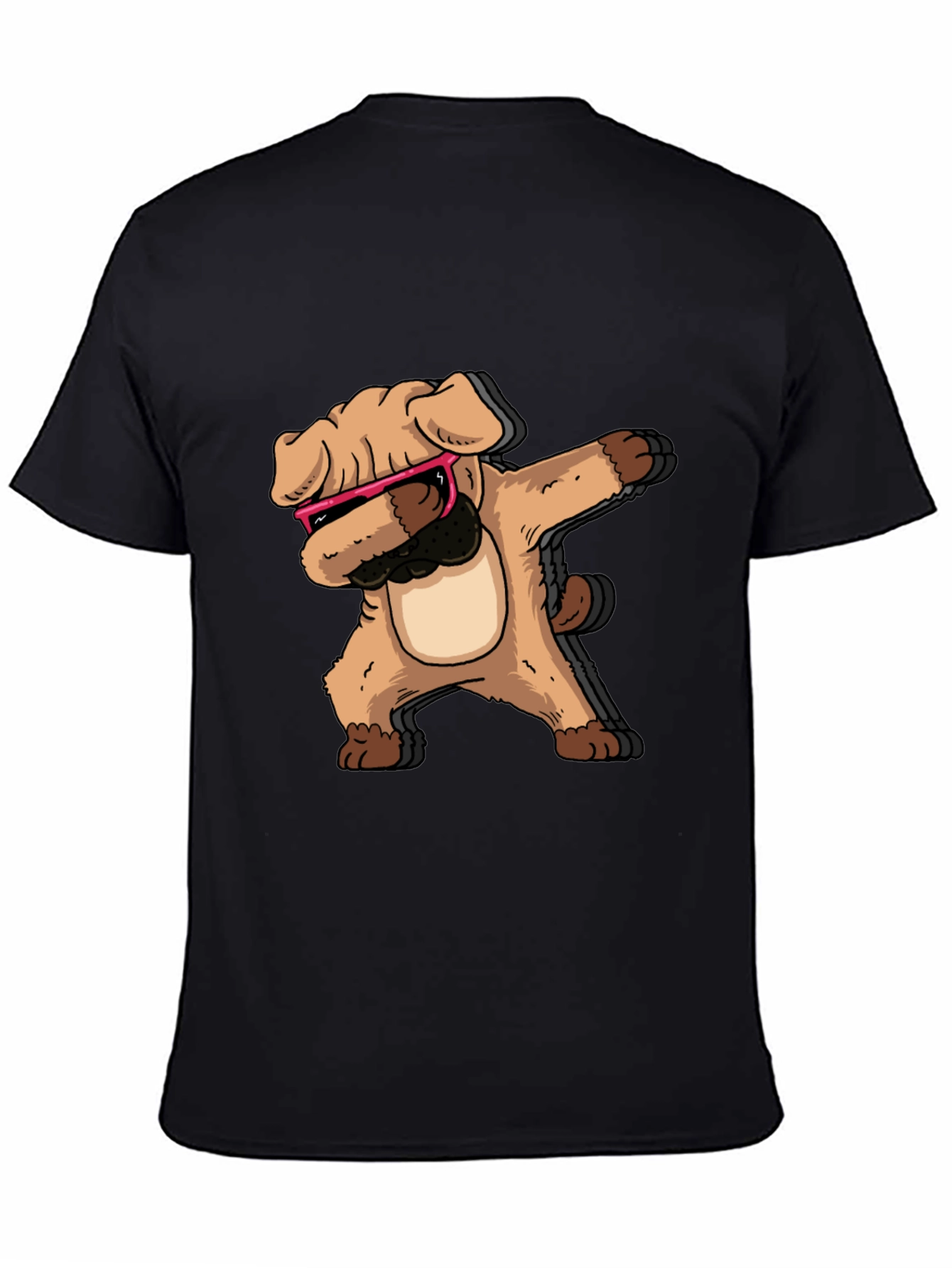 Dabbing Dog Graphic Tee - Cool Trendy Black T-Shirt