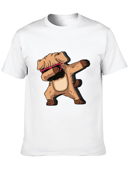 Dabbing Dog Graphic Tee - Cool Trendy Black T-Shirt