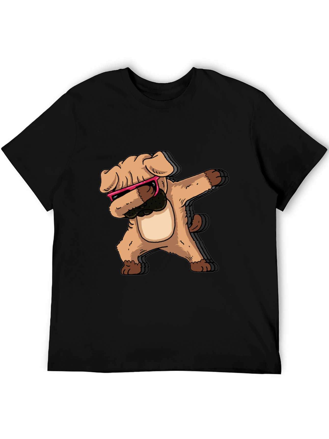 Dabbing Dog Graphic Tee - Cool Trendy Black T-Shirt