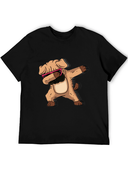 Dabbing Dog Graphic Tee - Cool Trendy Black T-Shirt