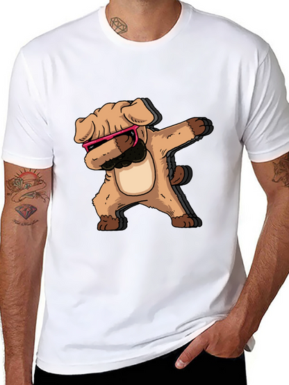 Dabbing Dog Graphic Tee - Cool Trendy Black T-Shirt