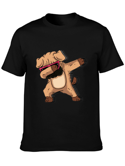 Dabbing Dog Graphic Tee - Cool Trendy Black T-Shirt