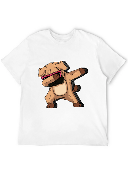 Dabbing Dog Graphic Tee - Cool Trendy Black T-Shirt