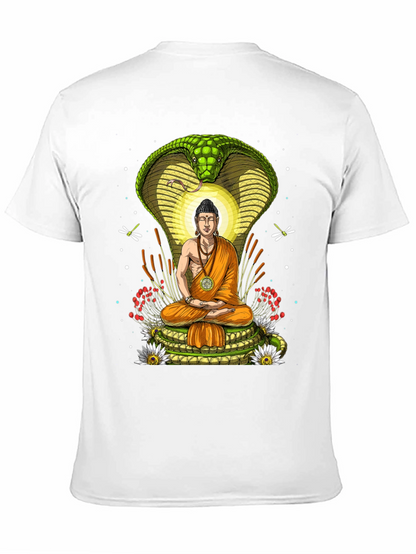 Buddha & Cobra T-Shirt - Spiritual Graphic Tee