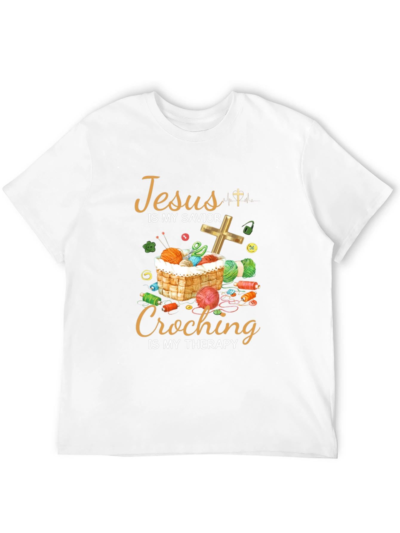 Jesus is My Savior Crochet Therapy T-Shirt
