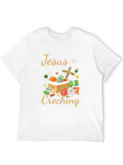 Jesus is My Savior Crochet Therapy T-Shirt