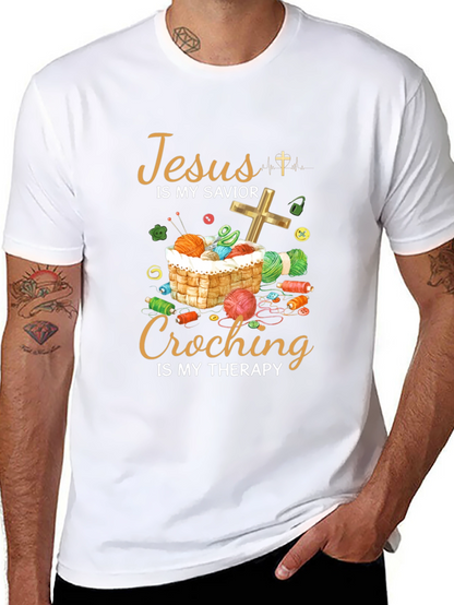 Jesus is My Savior Crochet Therapy T-Shirt