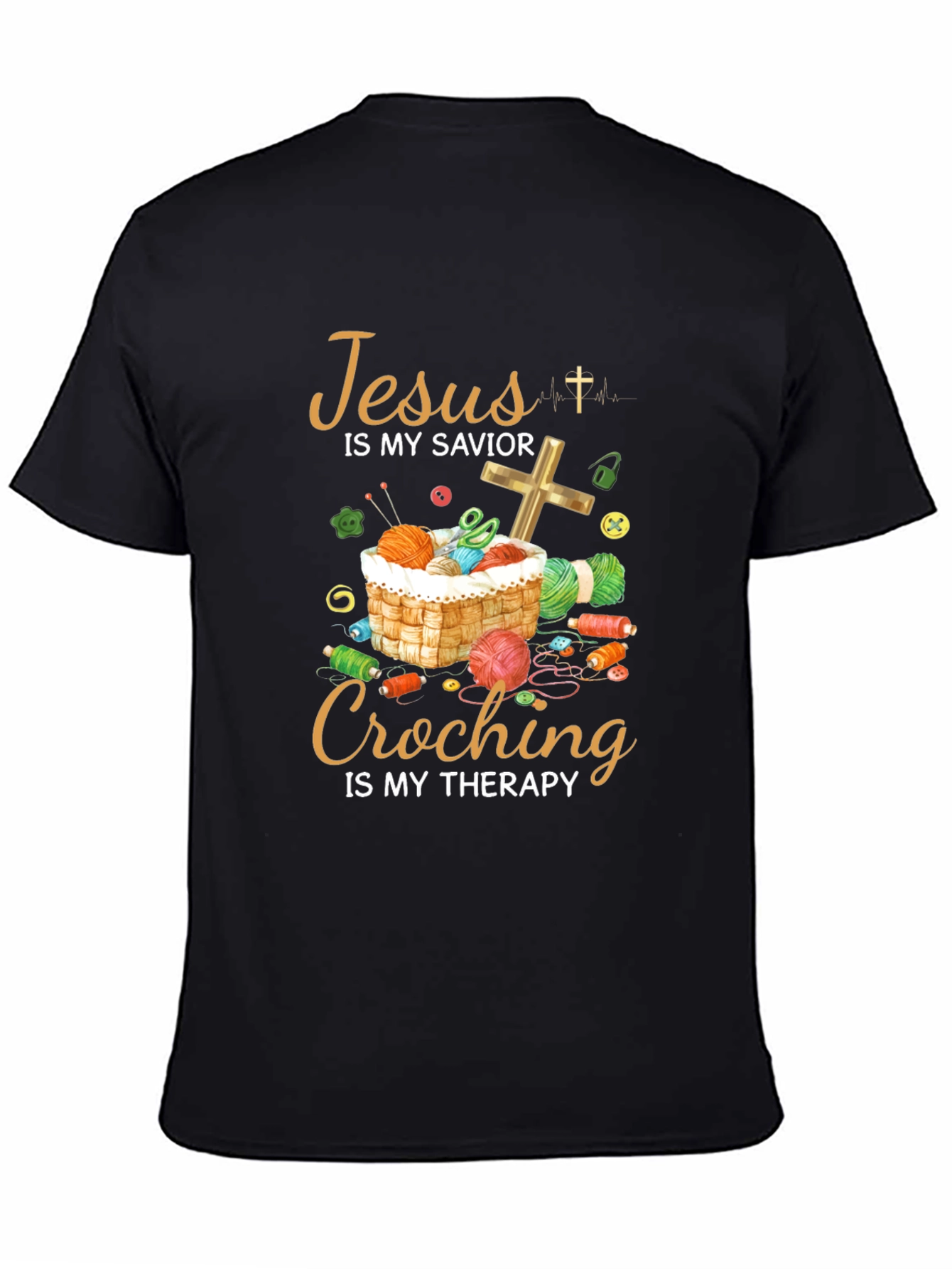 Jesus is My Savior Crochet Therapy T-Shirt
