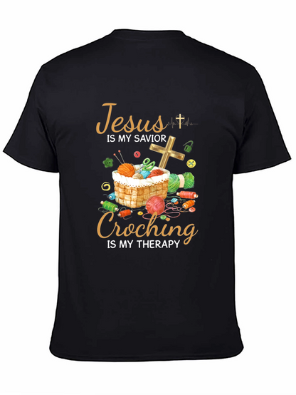 Jesus is My Savior Crochet Therapy T-Shirt