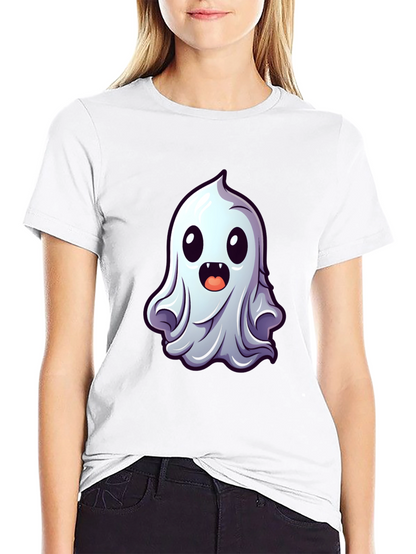 Cute Ghost Graphic Tee - Spooky Season Style