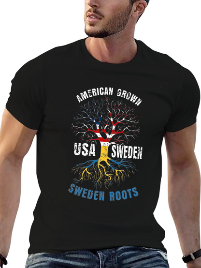 American Grown USA Sweden Roots T-Shirt