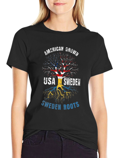 American Grown USA Sweden Roots T-Shirt