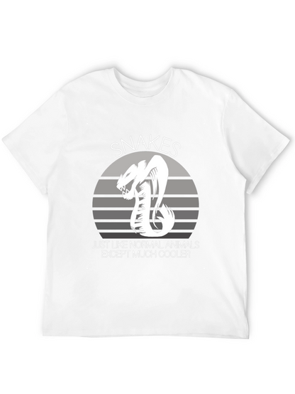 Snakes Cooler Animal Graphic Black T-Shirt