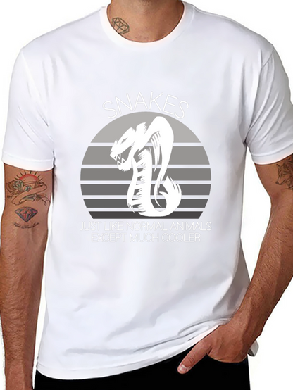 Snakes Cooler Animal Graphic Black T-Shirt