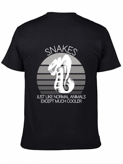 Snakes Cooler Animal Graphic Black T-Shirt