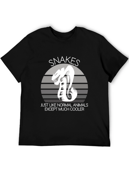 Snakes Cooler Animal Graphic Black T-Shirt