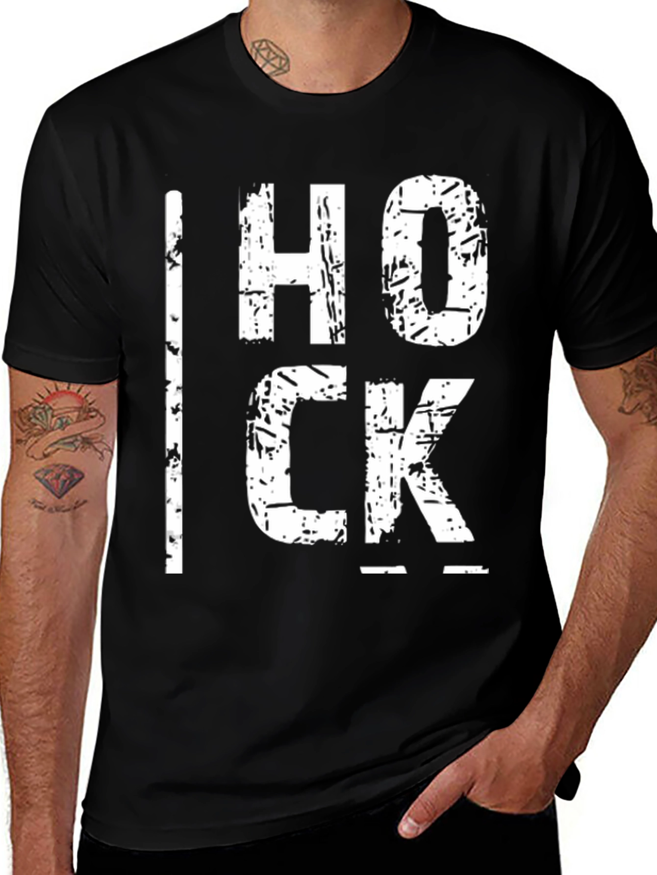 HOCK Graphic Tee - Black Cotton T-Shirt