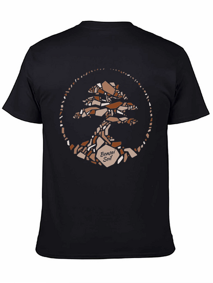 Bonsai Soil T-Shirt - Geometric Tree Design