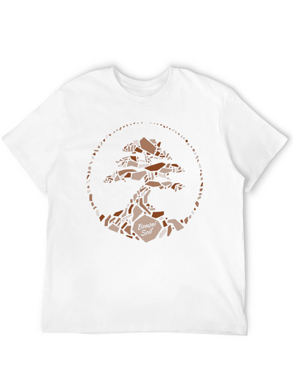 Bonsai Soil T-Shirt - Geometric Tree Design