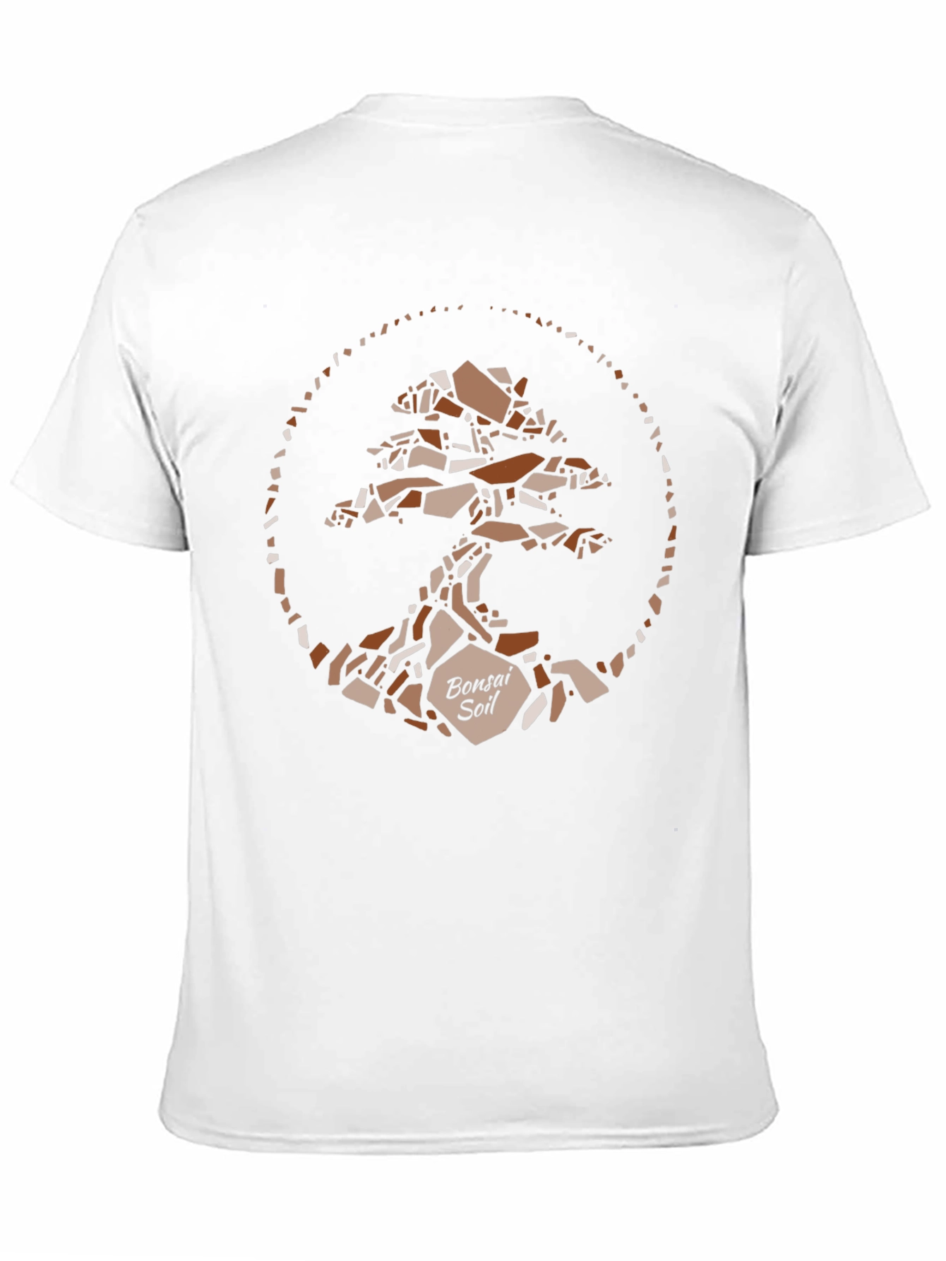 Bonsai Soil T-Shirt - Geometric Tree Design