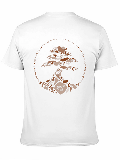 Bonsai Soil T-Shirt - Geometric Tree Design