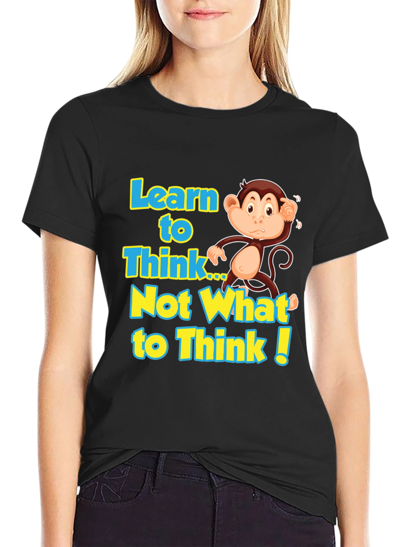 Learn to Think Monkey Graphic Tee