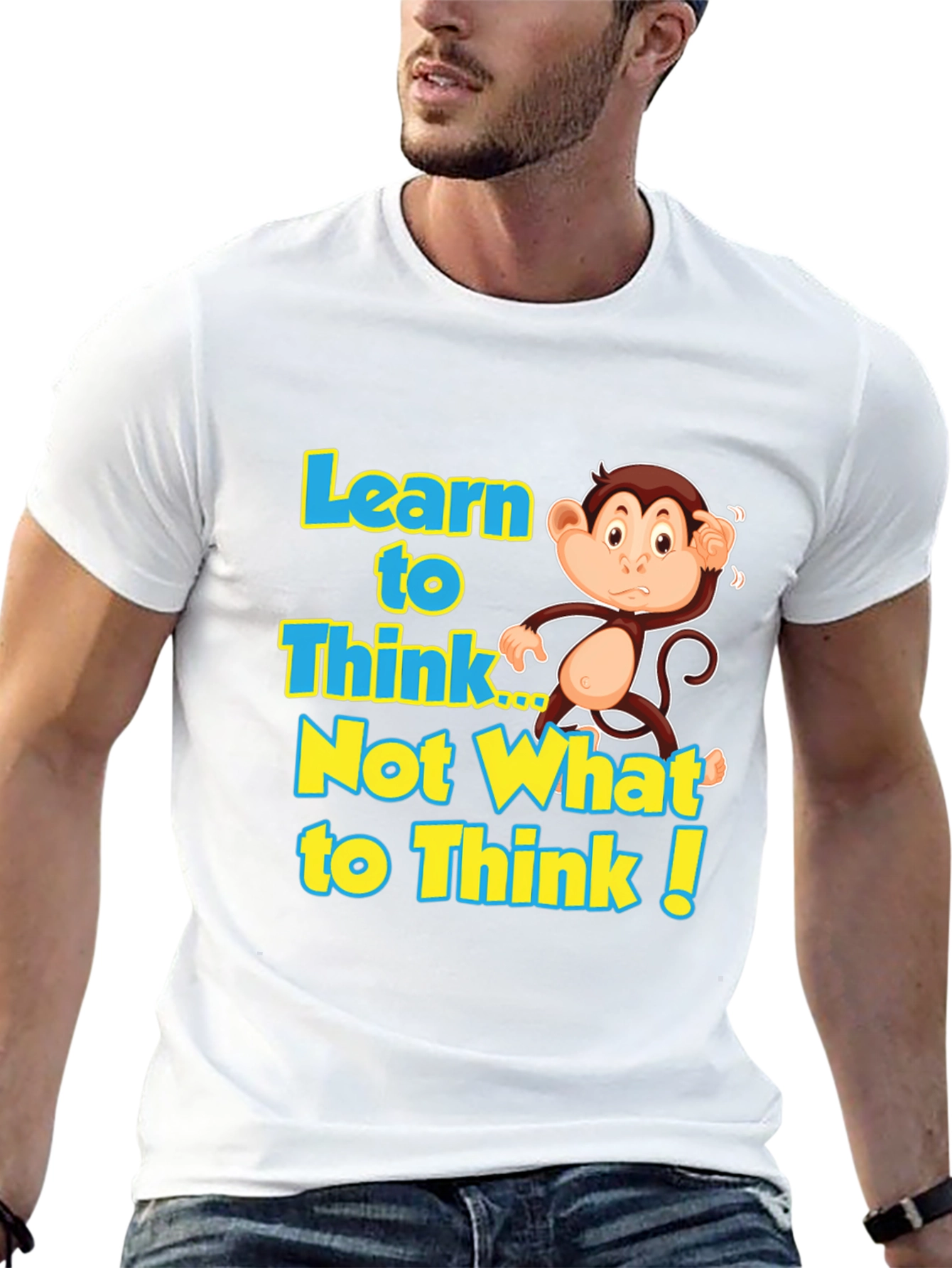 Learn to Think Monkey Graphic Tee