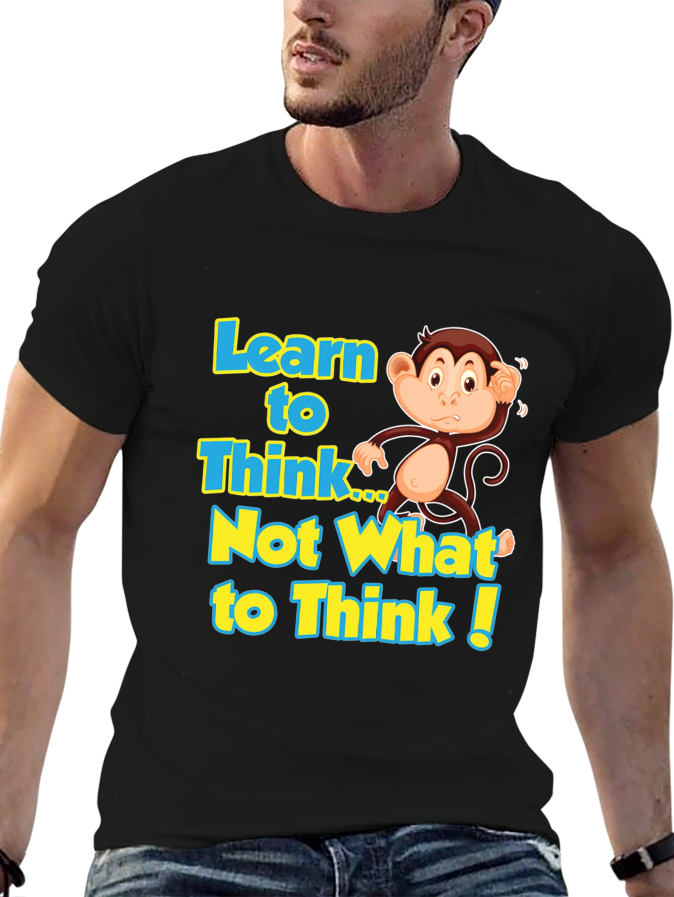 Learn to Think Monkey Graphic Tee