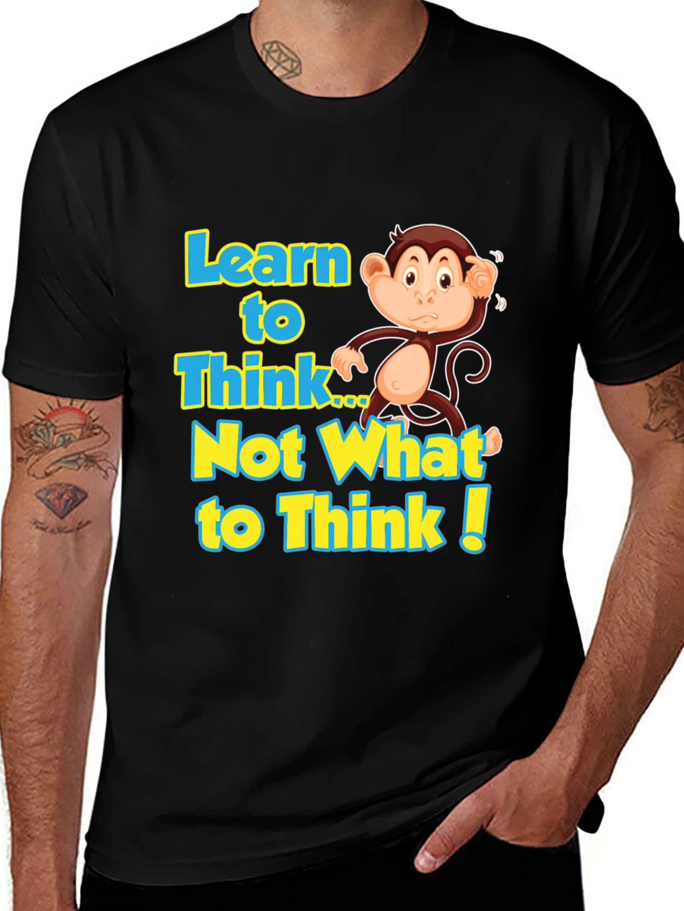 Learn to Think Monkey Graphic Tee
