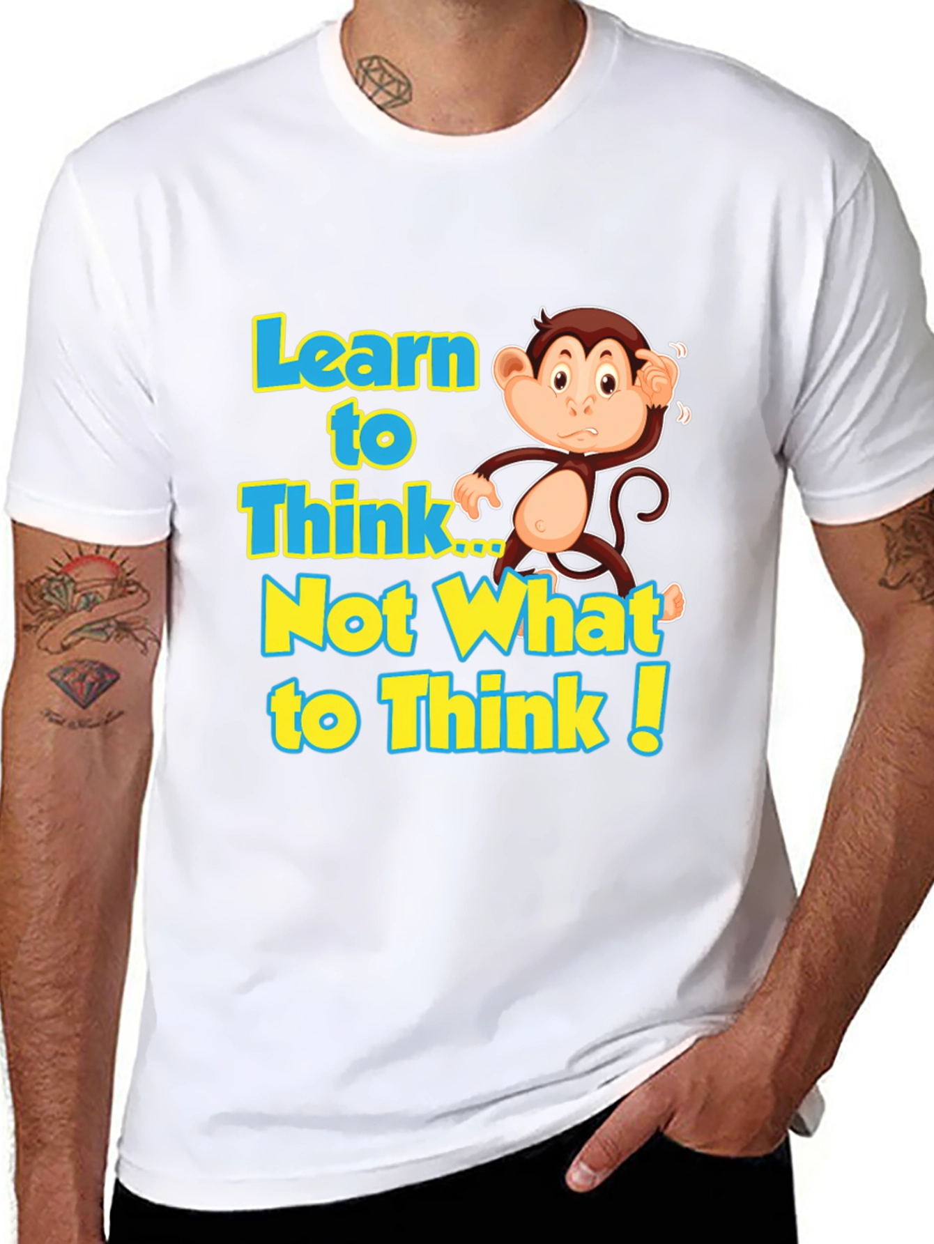 Learn to Think Monkey Graphic Tee