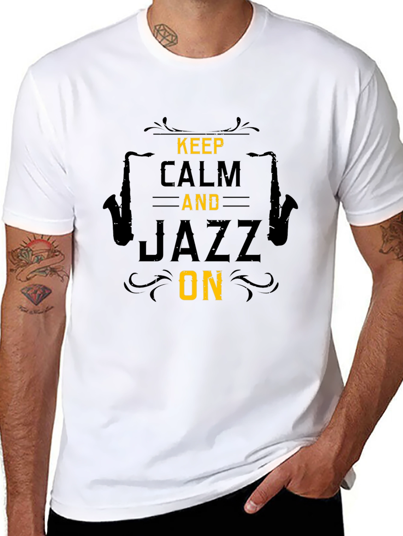 Keep Calm Jazz On Graphic T-Shirt